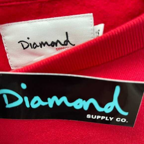 Diamond Supply Co. Women's Red OG Script Crewneck - Size XS - NWT - Picture 4 of 6